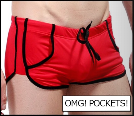 Pocket Swim Trunks - Red