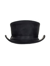 Load image into Gallery viewer, Black Leather Top Hat