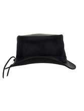 Load image into Gallery viewer, Black Leather Top Hat